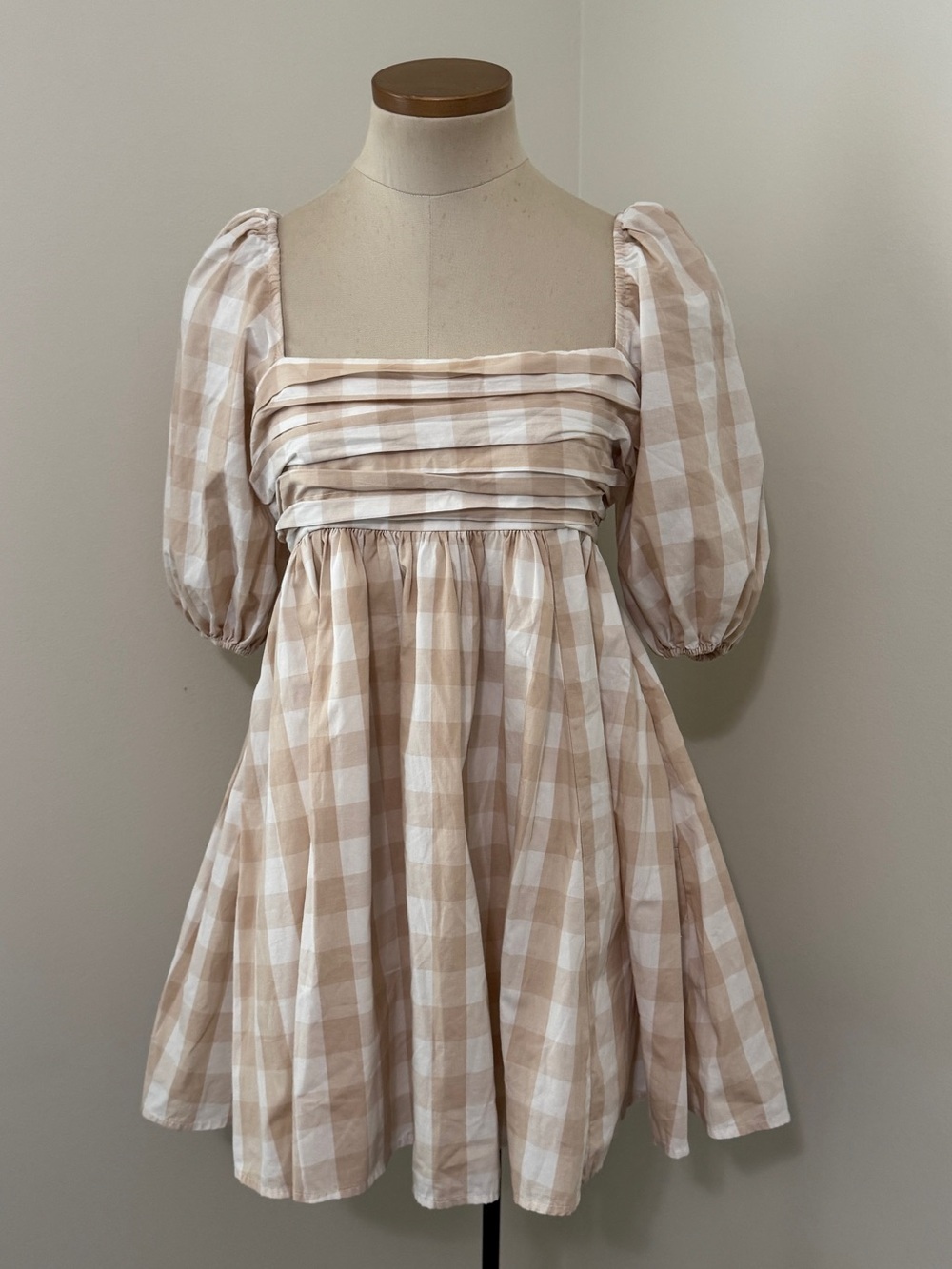 Abercrombie & Fitch XS Petite Emerson Poplin Puff Sleeve Mini Babydoll Dress